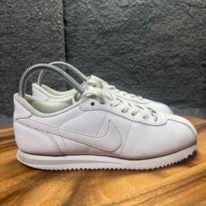 Nike Cortez Women Classic White Leather Low Top Sneakers‎ Shoes Size 6 READ
